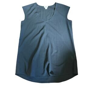 J crew scoopneck black blouse 00